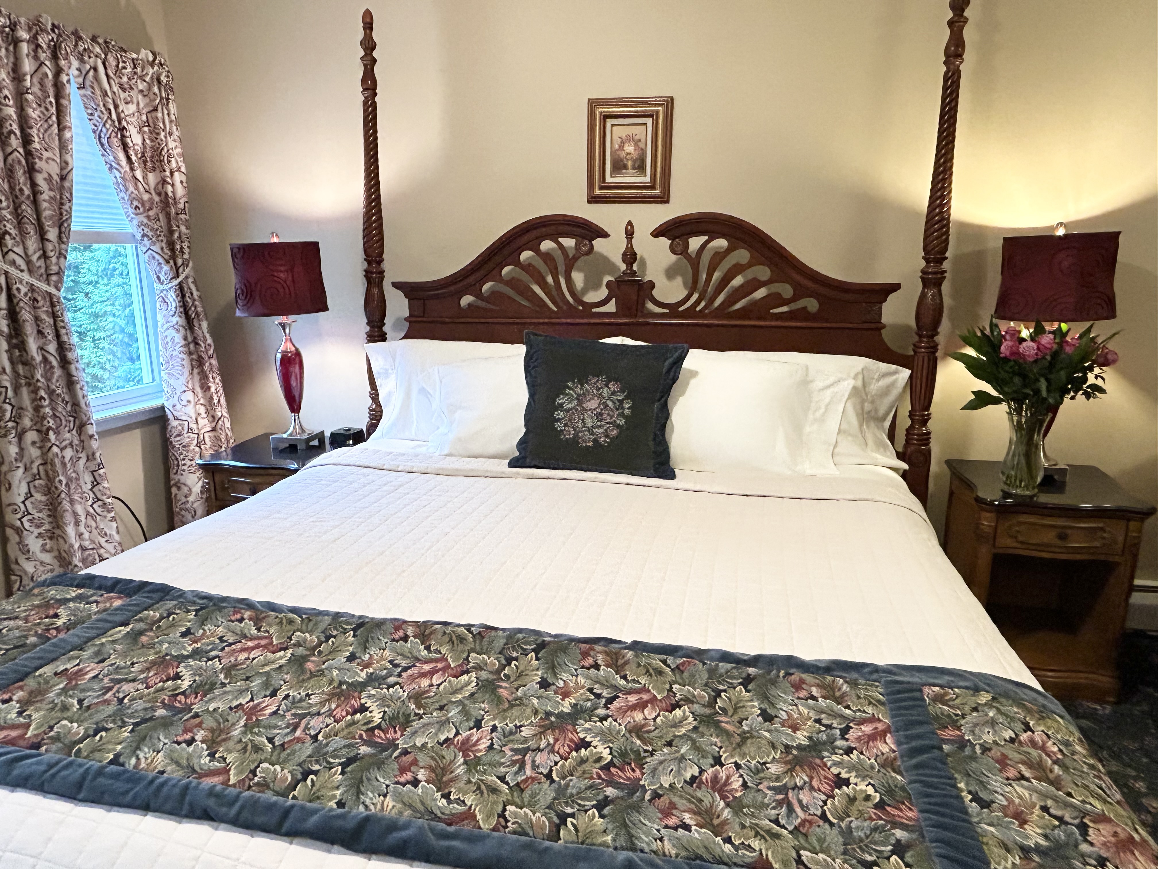 Front view of king bed