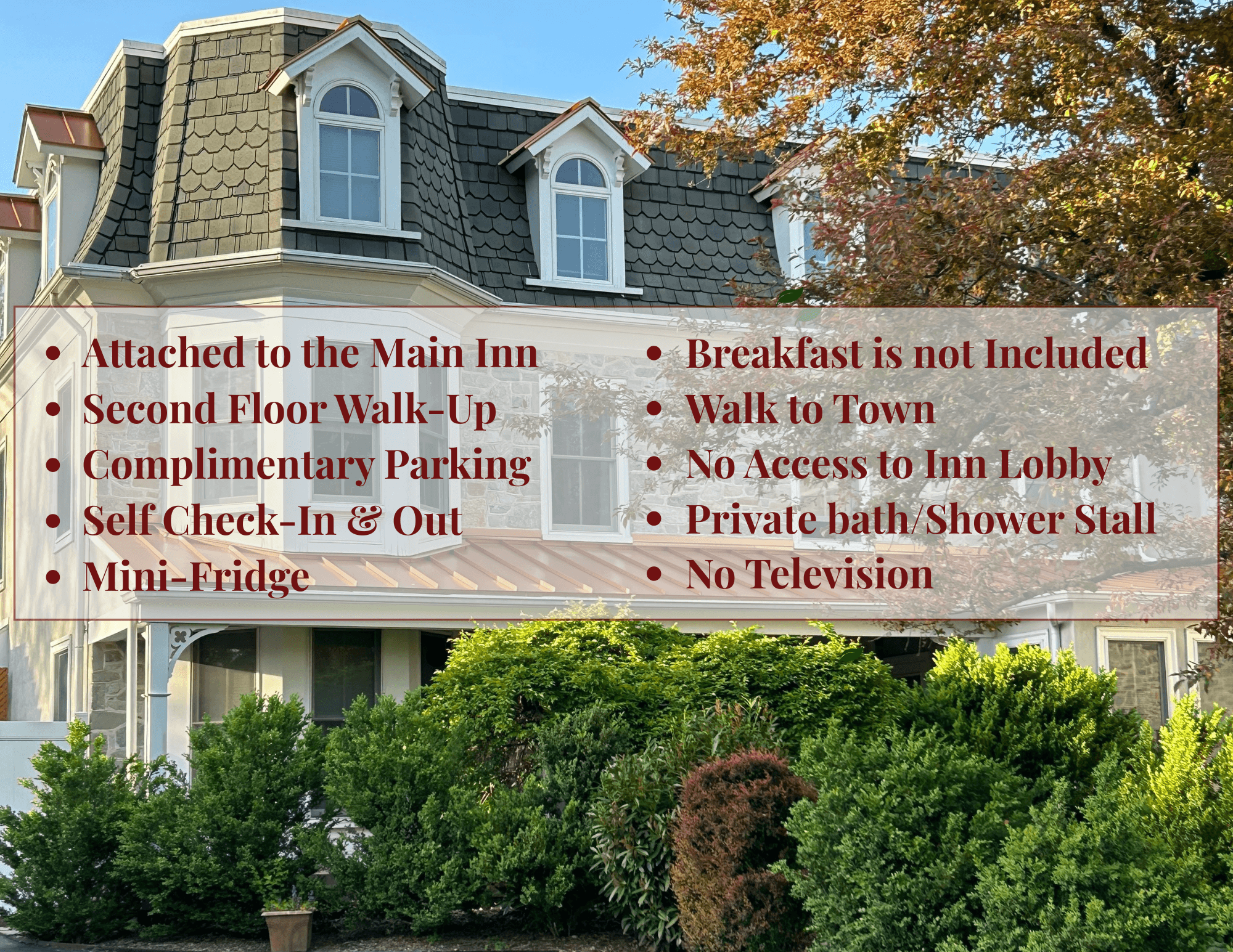 Details of Meadow Annex - NO Breakfast & NO TV