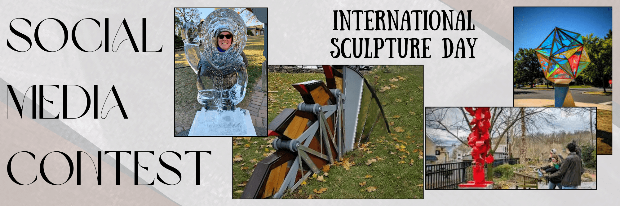 Images of Public Sculptures that says Social Media Contest